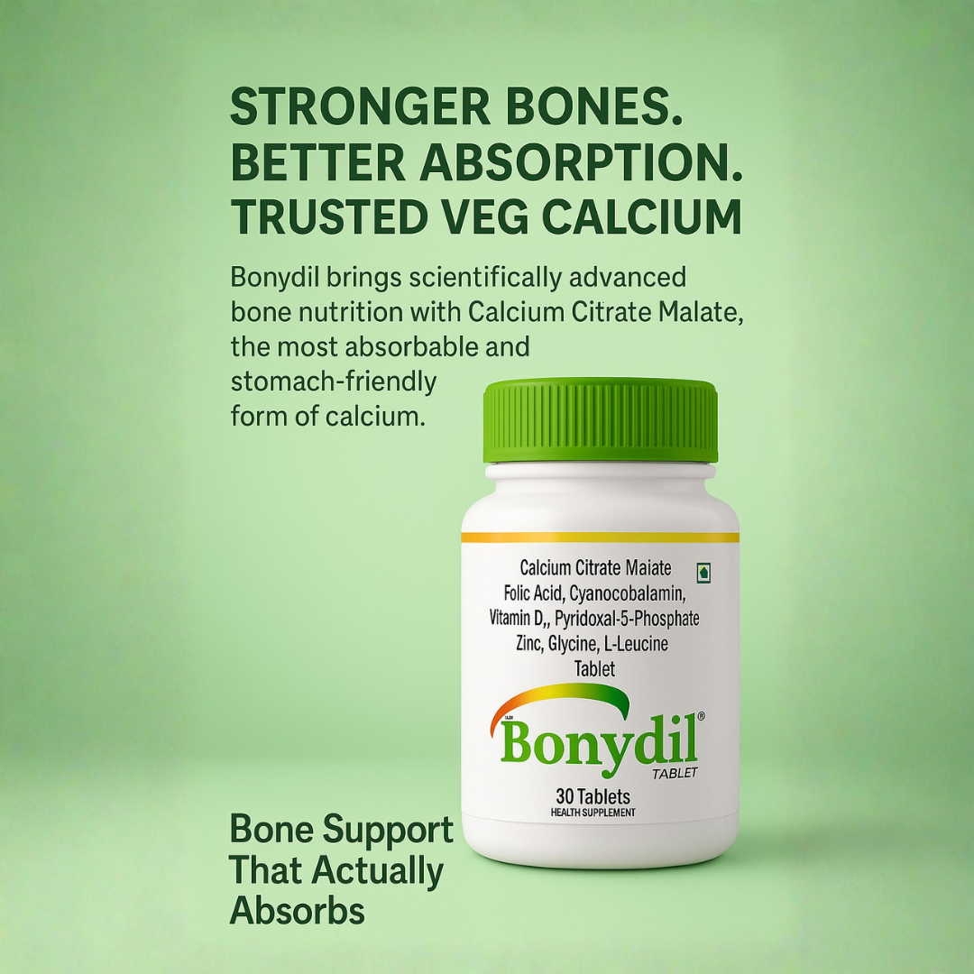 Bonydil Tablets (Pack of 2) | Calcium Support Tablets | 60 Tablets