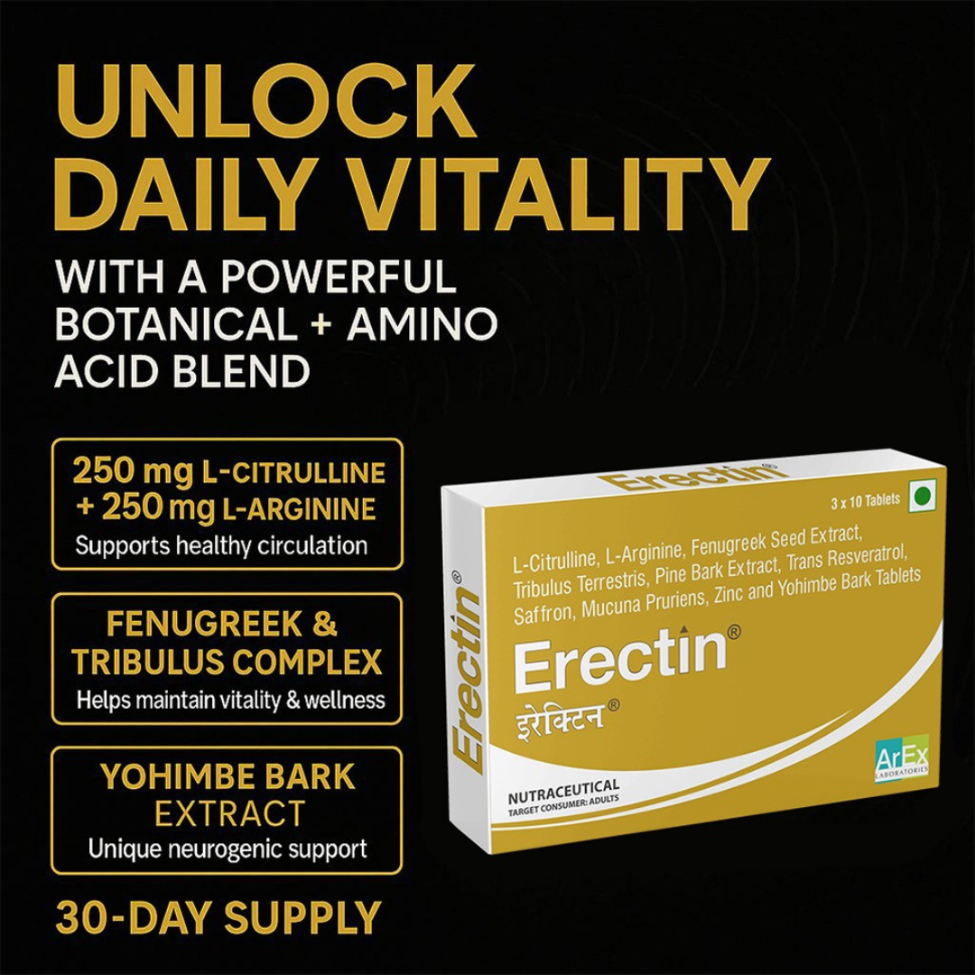 Erectin | Men's Sexual Wellness Tablets | 30 Tablets