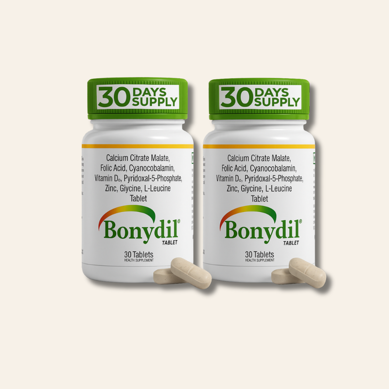 Bonydil Tablets (Pack of 2) | Calcium Support Tablets | 60 Tablets